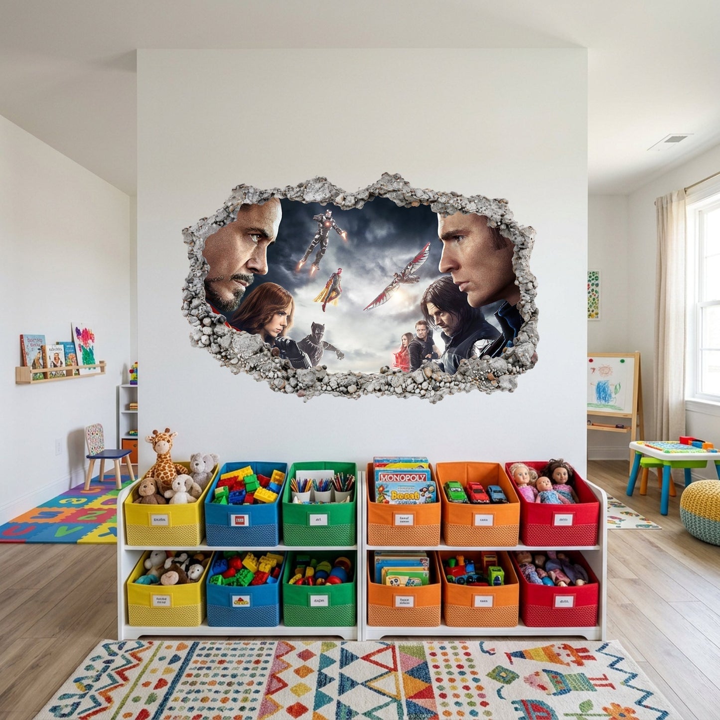 Avengers Endgame Heroes Smashed Brick Decal Wall Art Sticker 021