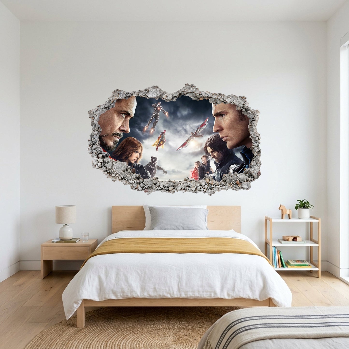Avengers Endgame Heroes Smashed Brick Decal Wall Art Sticker 021