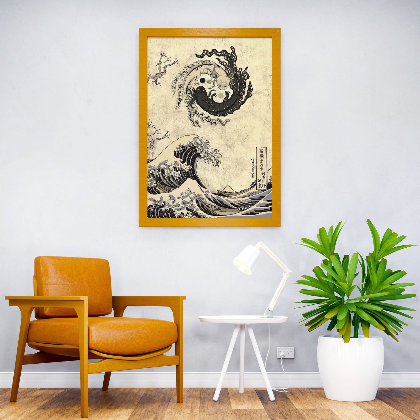 Axolotl koi fish Asian Style Poster | Wall Art for Home & Office | High-Quality Print