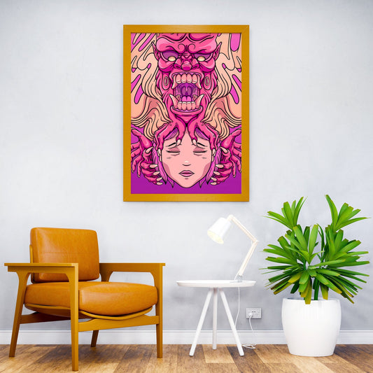 Baku Devour I Asian Style Poster | Wall Art for Home & Office | High-Quality Print