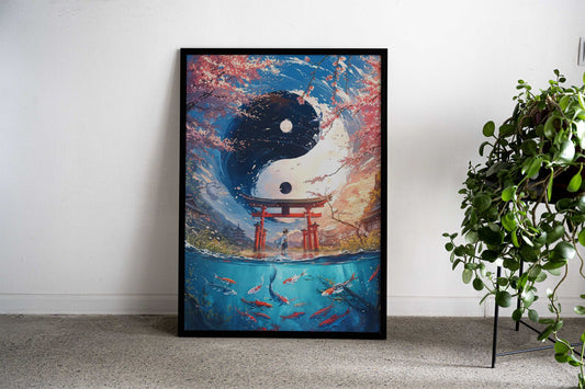 Balance Of The Elements Asian Style Poster | Wall Art for Home & Office | High-Quality Print