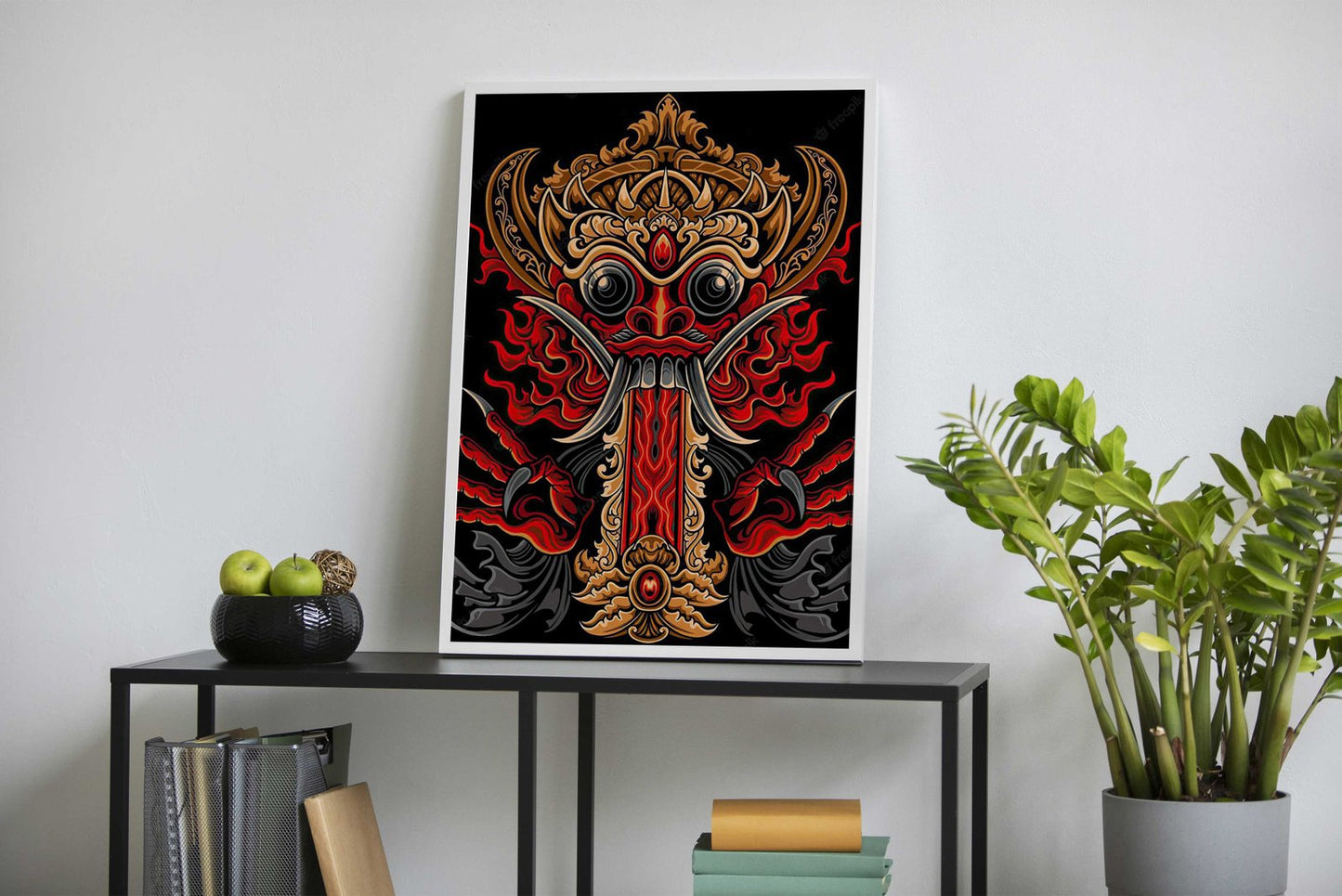 Balinese Barong Mask Asian Style Poster | Wall Art for Home & Office | High-Quality Print