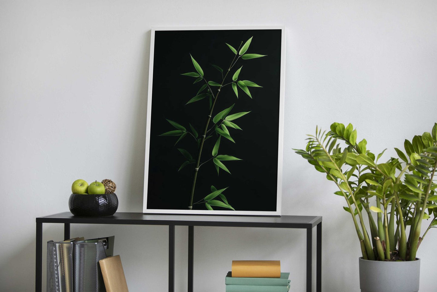 Bamboo Branch on Black Asian Style Poster | Wall Art for Home & Office | High-Quality Print