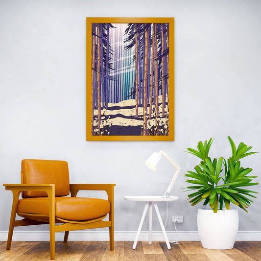 Bamboo Forest Illustration Asian Style Poster | Wall Art for Home & Office | High-Quality Print