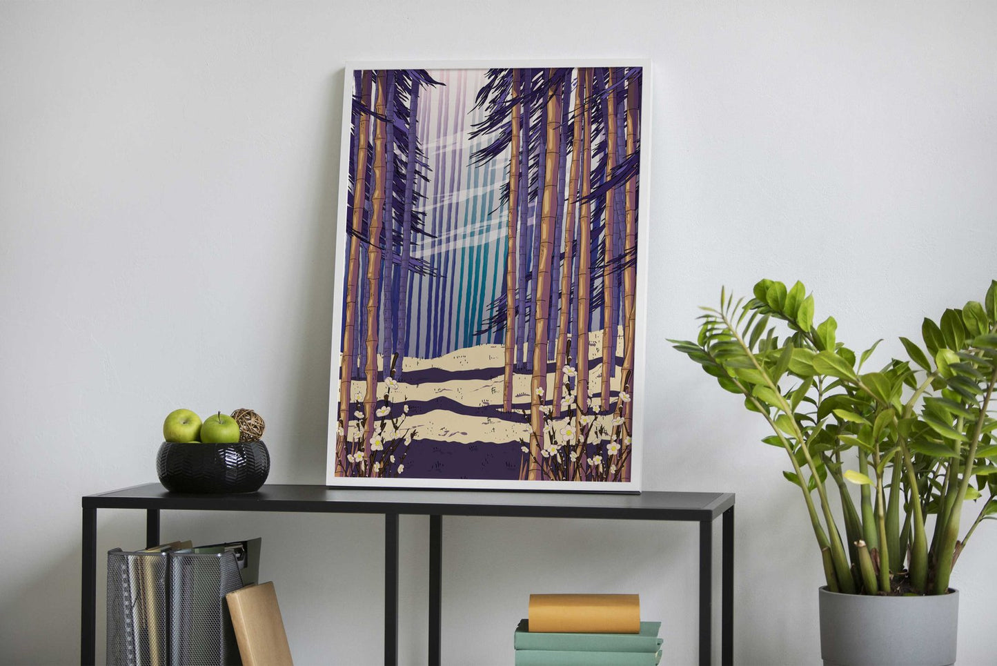 Bamboo Forest Illustration Asian Style Poster | Wall Art for Home & Office | High-Quality Print