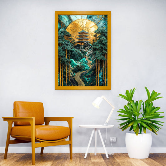 Bamboo Grove Temple Art Asian Style Poster | Wall Art for Home & Office | High-Quality Print