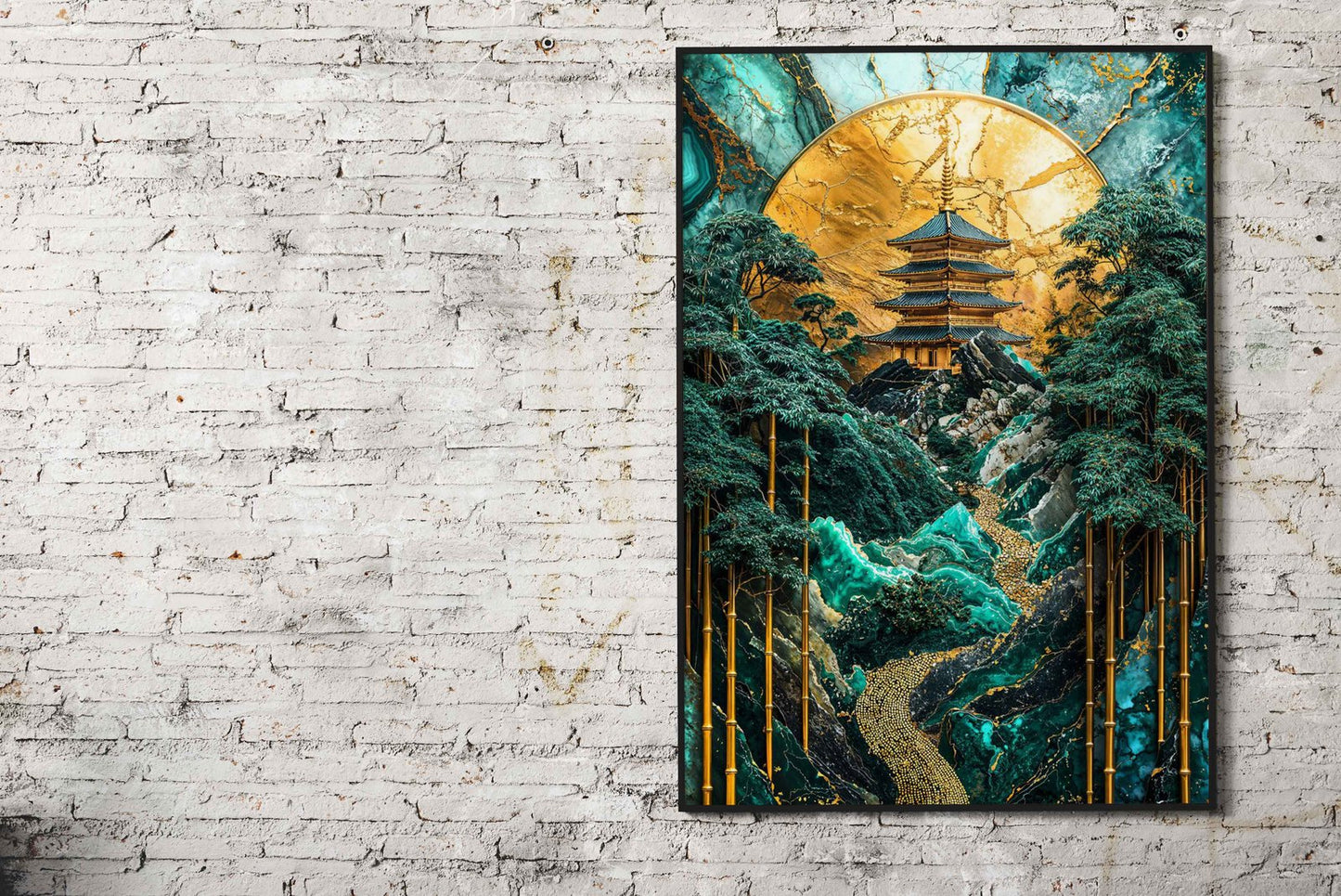 Bamboo Grove Temple Art Asian Style Poster | Wall Art for Home & Office | High-Quality Print