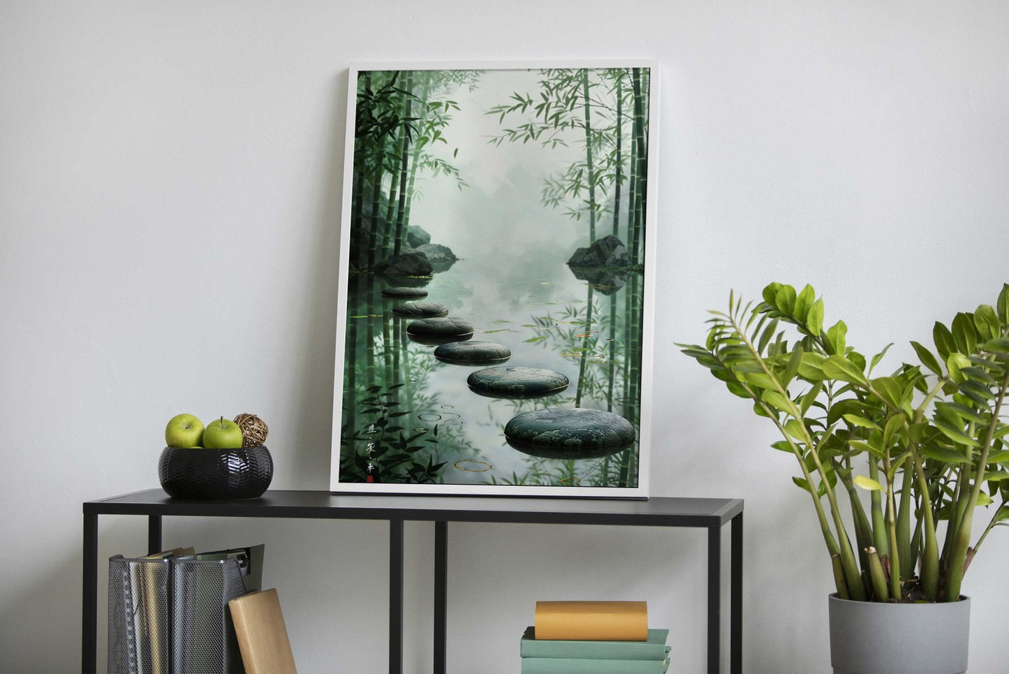 Bamboo Harmony Steps Asian Style Poster | Wall Art for Home & Office | High-Quality Print