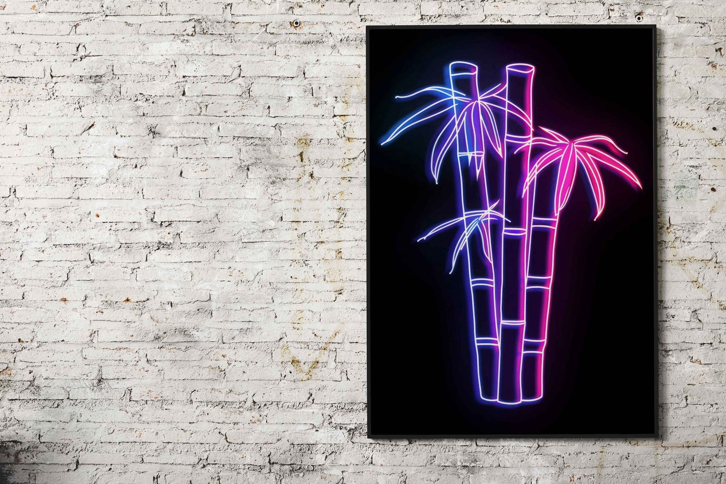 Bamboo Japan Neon Asian Style Poster | Wall Art for Home & Office | High-Quality Print