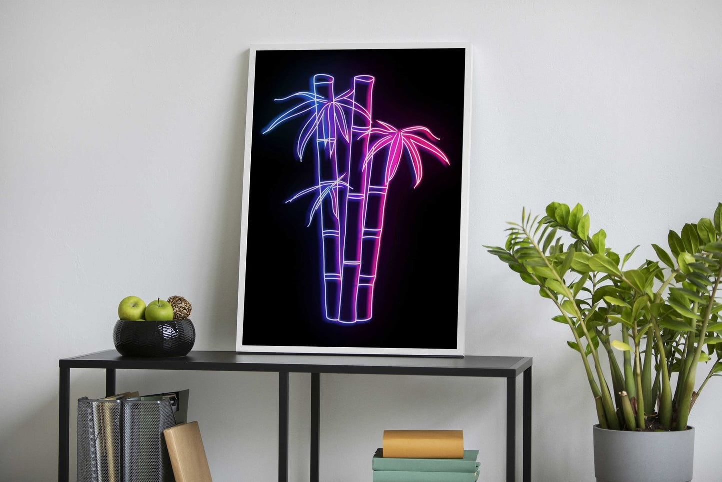 Bamboo Japan Neon Asian Style Poster | Wall Art for Home & Office | High-Quality Print