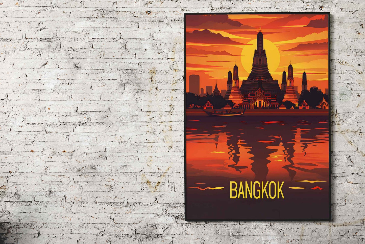 Bangkok Thailand Travel Asian Style Poster | Wall Art for Home & Office | High-Quality Print