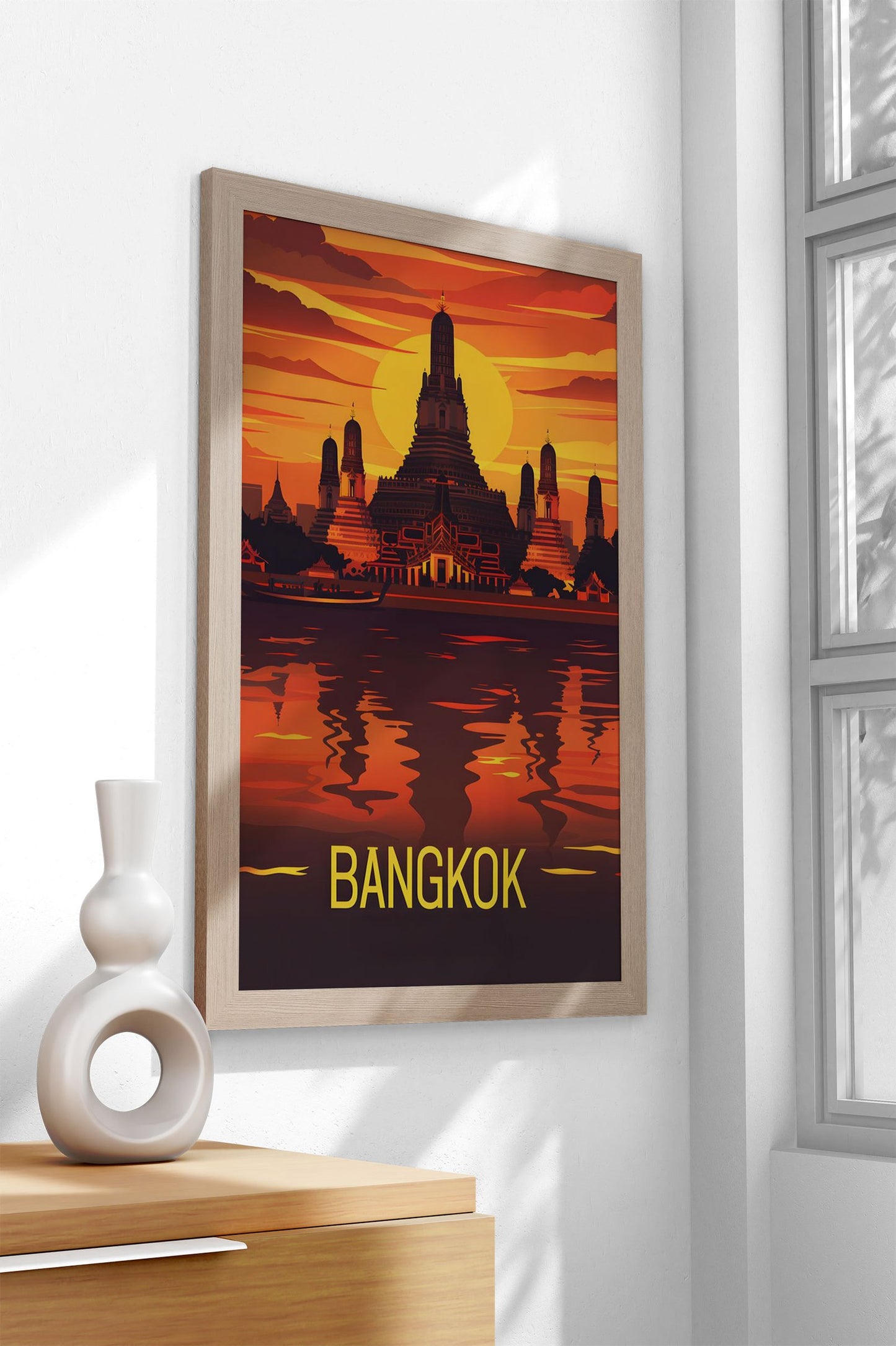Bangkok Thailand Travel Asian Style Poster | Wall Art for Home & Office | High-Quality Print