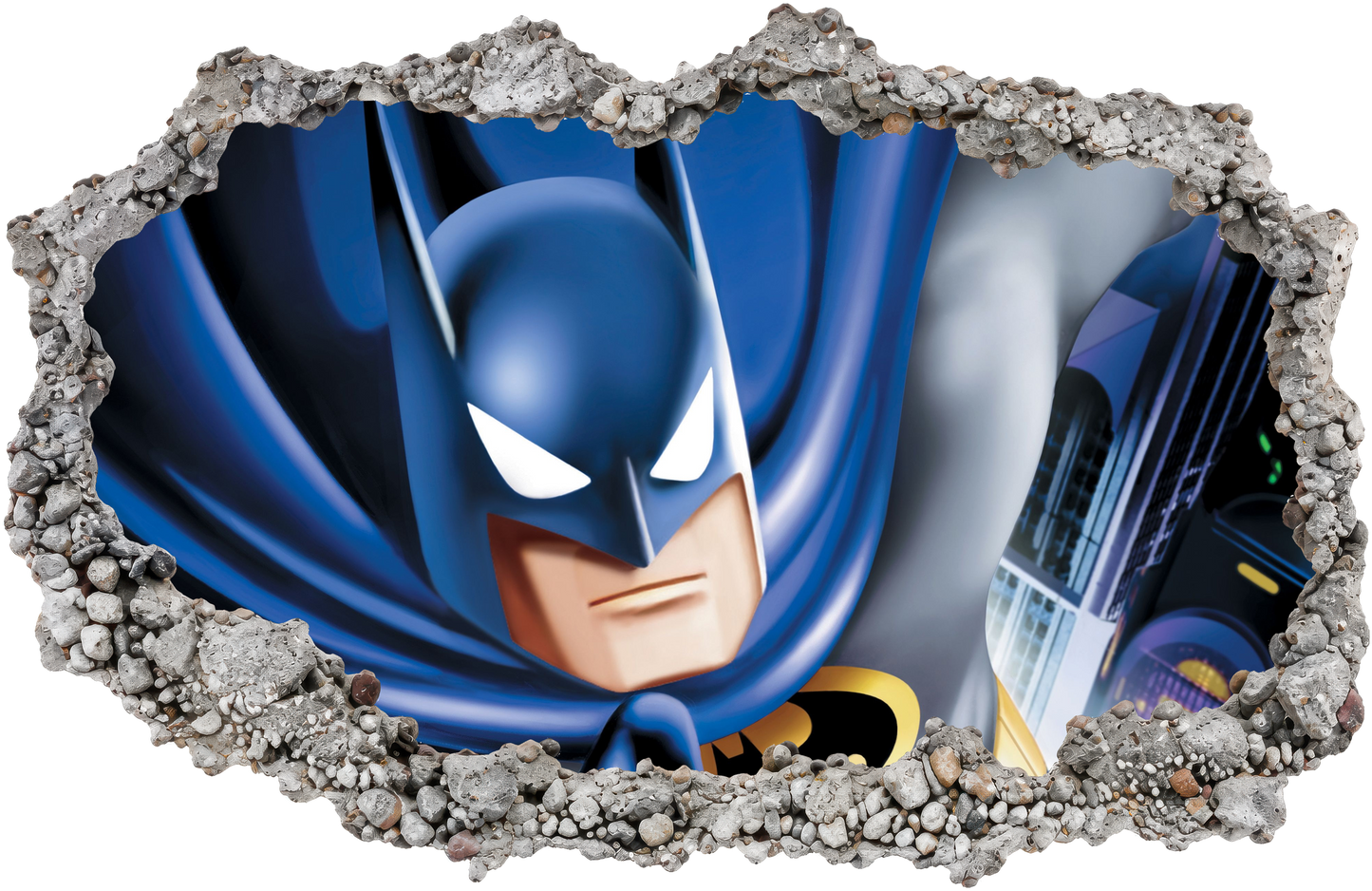 Batman Animated Series 3D Smashed Wall Decal Vinyl Mural 050