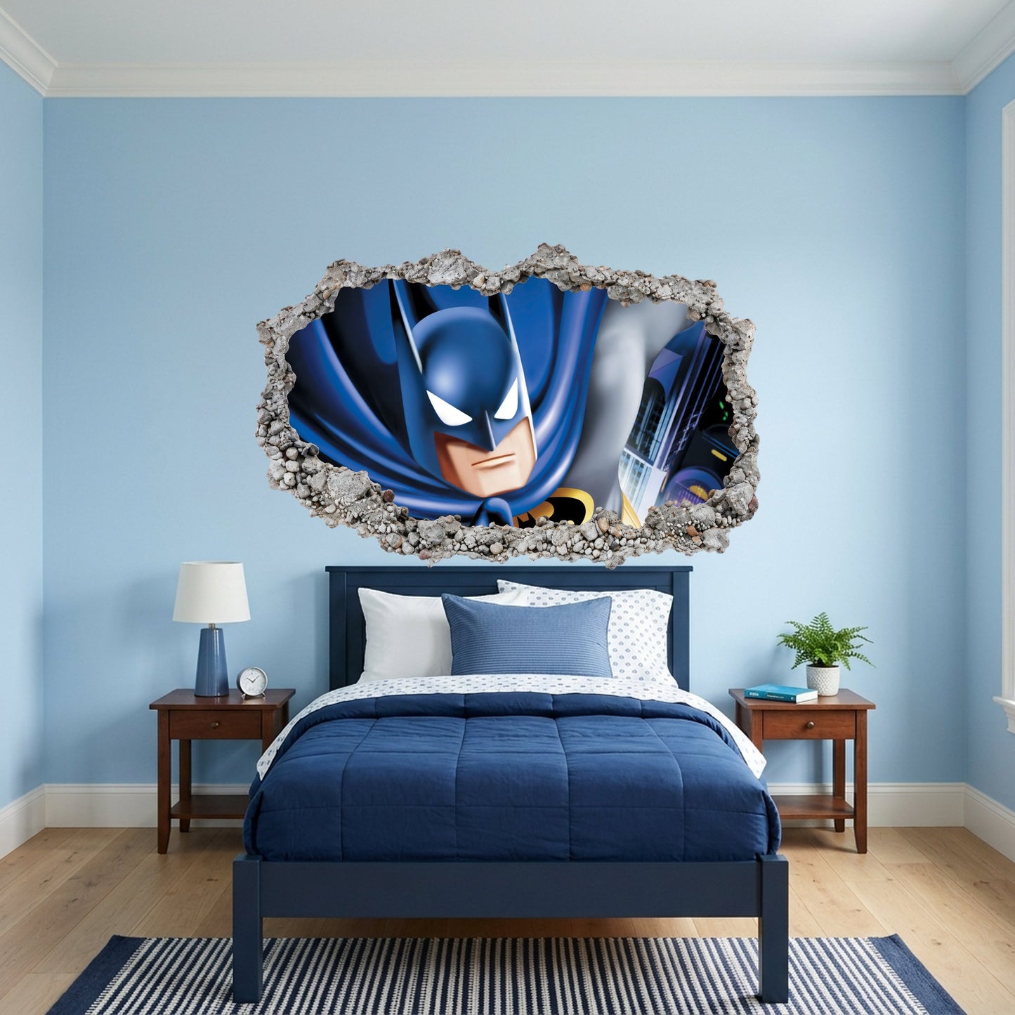 Batman Animated Series 3D Smashed Wall Decal Vinyl Mural 050