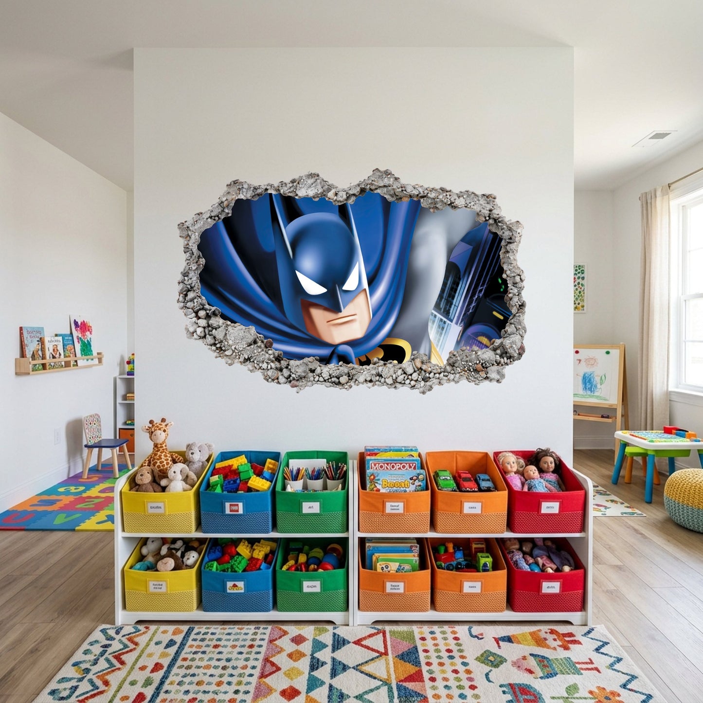 Batman Animated Series 3D Smashed Wall Decal Vinyl Mural 050