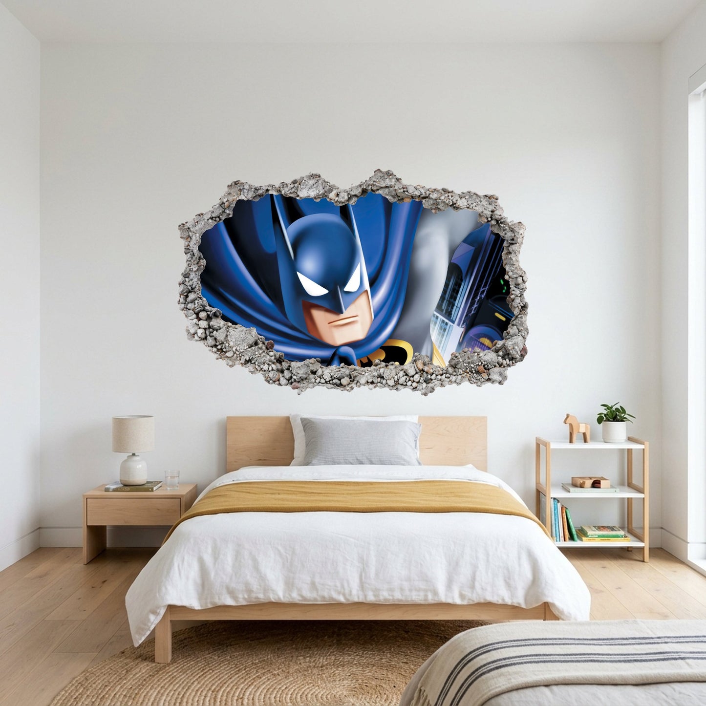 Batman Animated Series 3D Smashed Wall Decal Vinyl Mural 050