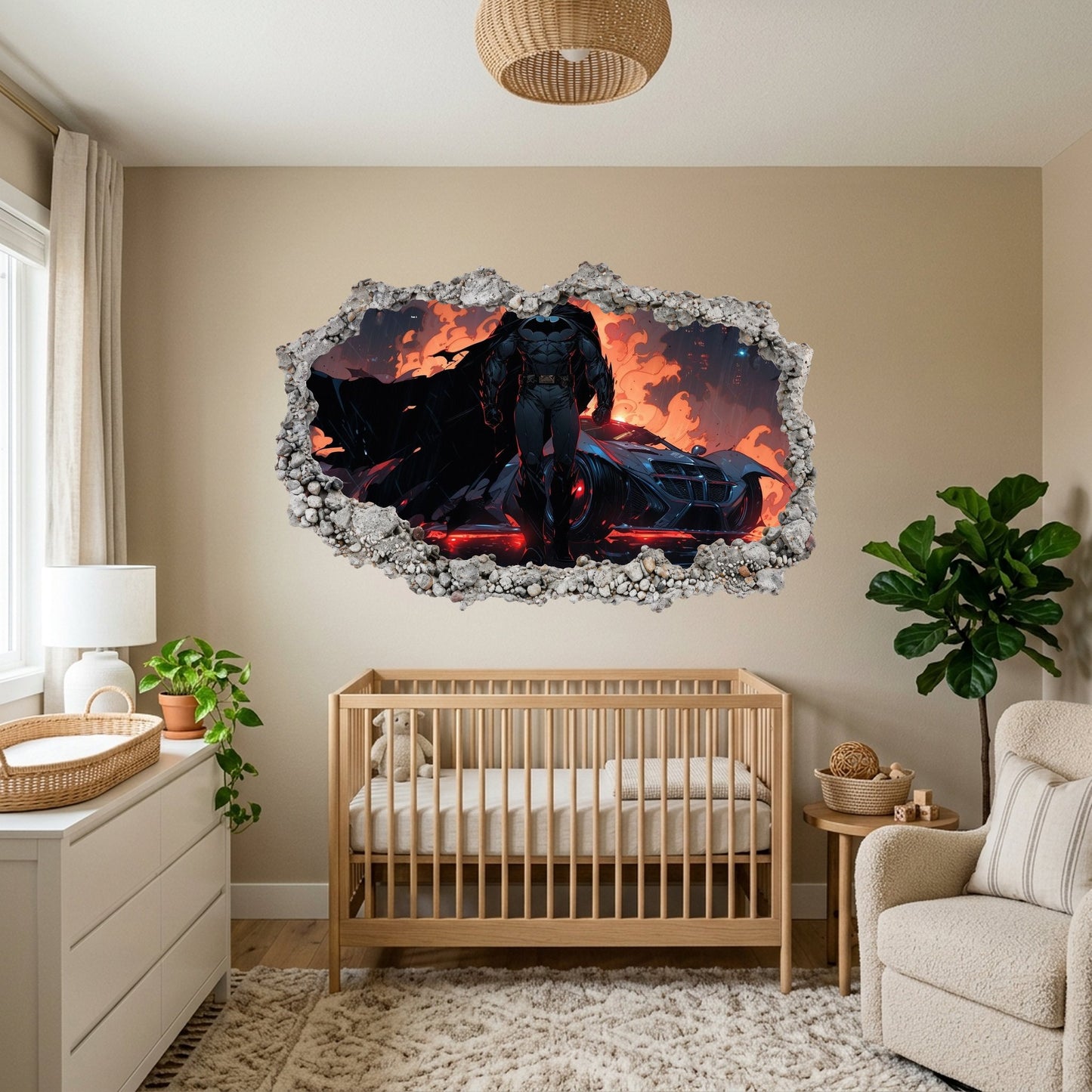 Batman Gotham City Hero Kids Room Decor Wall Art Sticker 068