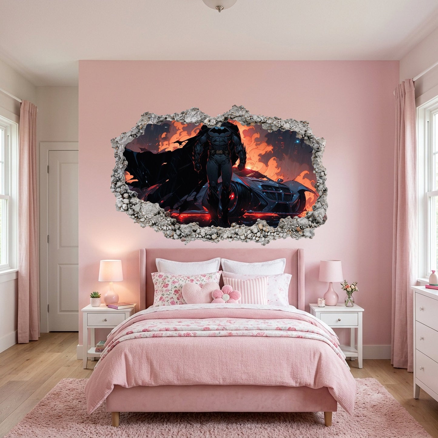 Batman Gotham City Hero Kids Room Decor Wall Art Sticker 068