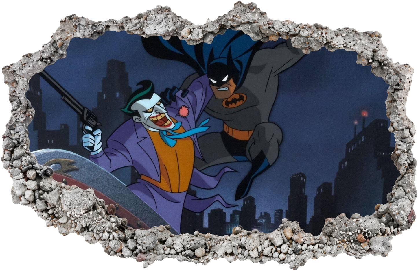 Batman Gotham City Hero Smashed Brick Decal 3D Effect Sticker 067