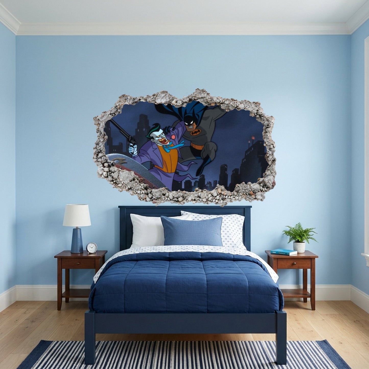 Batman Gotham City Hero Smashed Brick Decal 3D Effect Sticker 067