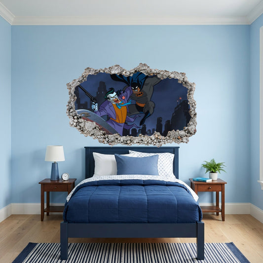 Batman Gotham City Hero Smashed Brick Decal 3D Effect Sticker 067