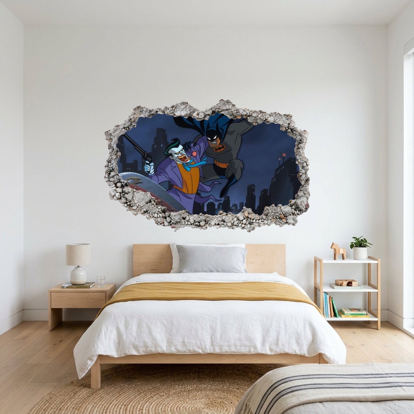 Batman Gotham City Hero Smashed Brick Decal 3D Effect Sticker 067