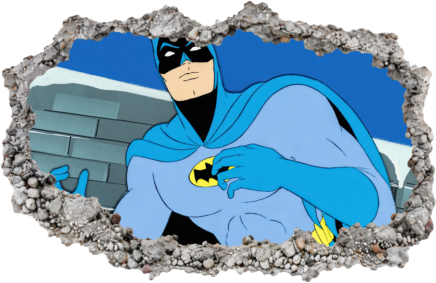 Batman Gotham City Hero Smashed Brick Decal Playroom Art Decal 065