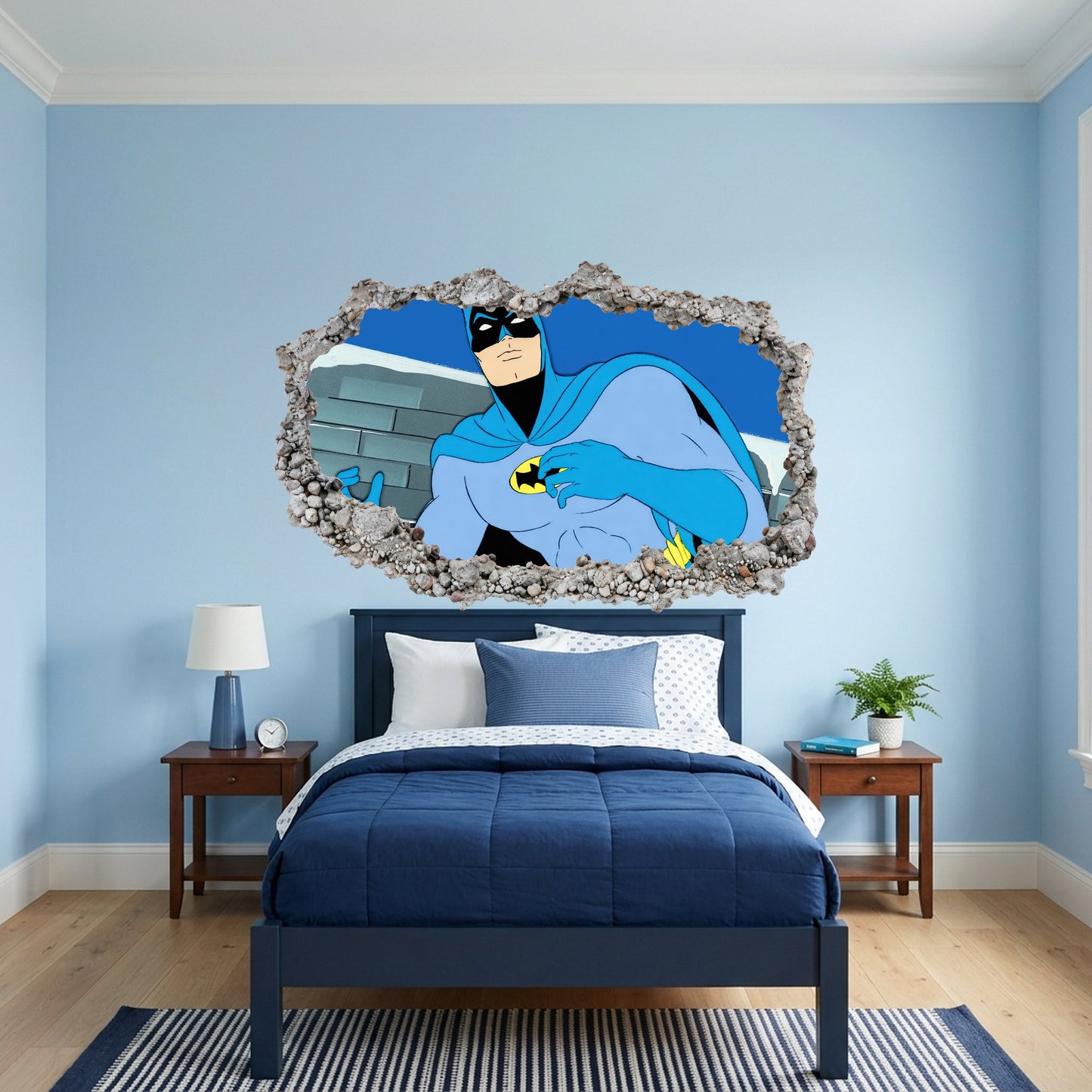 Batman Gotham City Hero Smashed Brick Decal Playroom Art Decal 065
