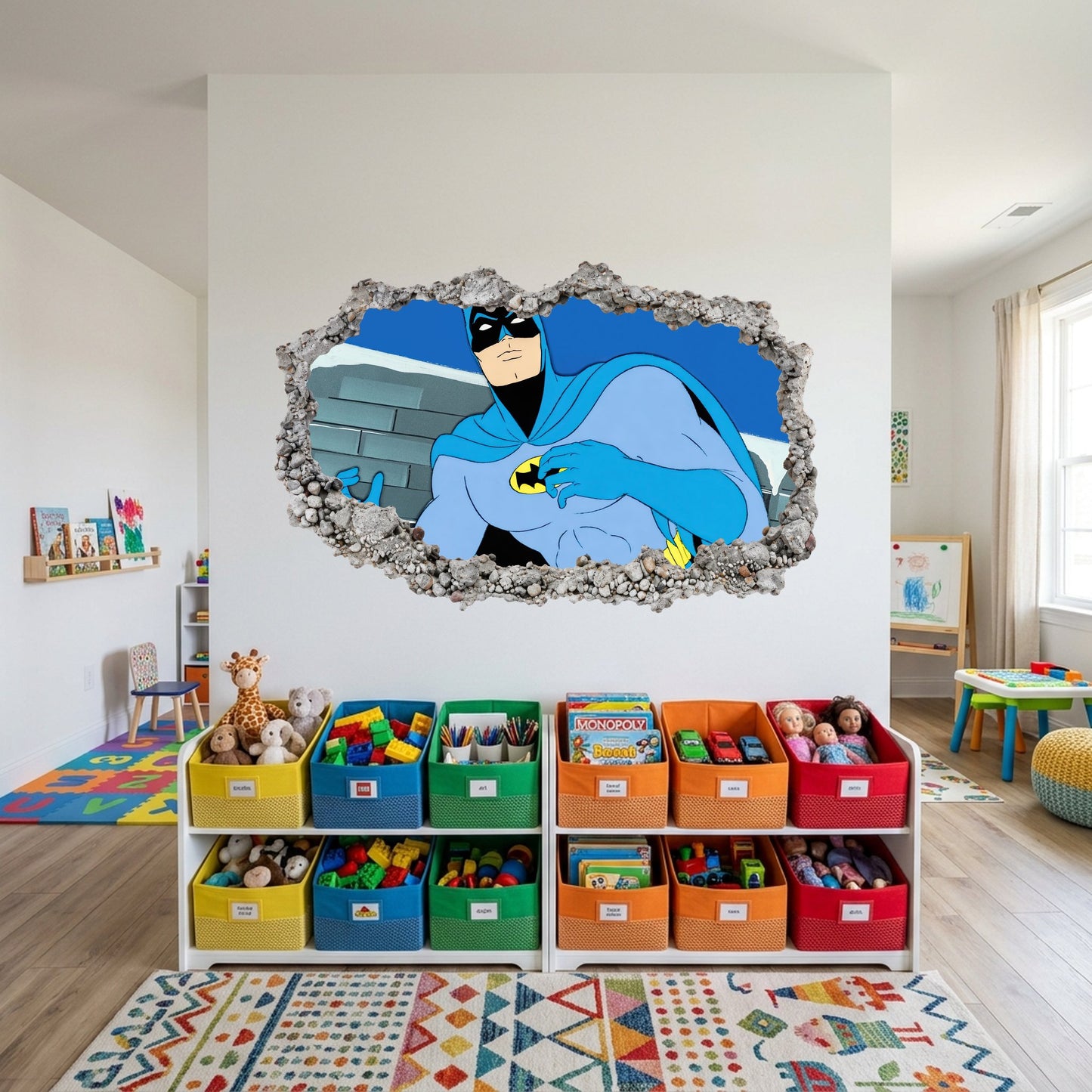 Batman Gotham City Hero Smashed Brick Decal Playroom Art Decal 065