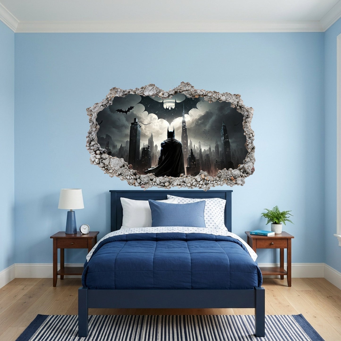 Batman Gotham City Hero Vinyl Mural Kids Room Decor 063