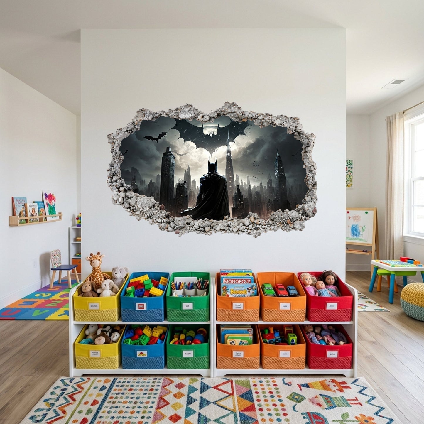 Batman Gotham City Hero Vinyl Mural Kids Room Decor 063