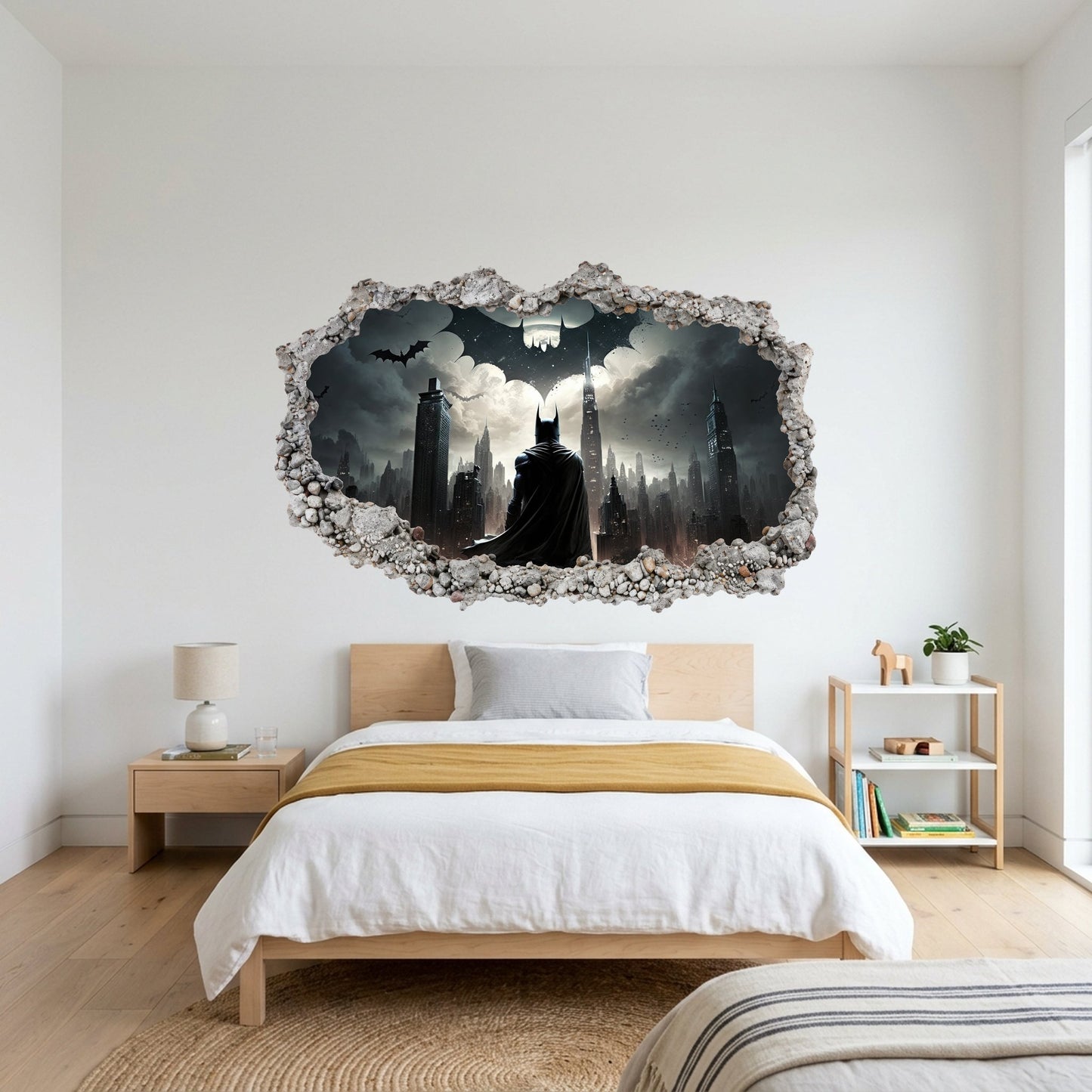 Batman Gotham City Hero Vinyl Mural Kids Room Decor 063