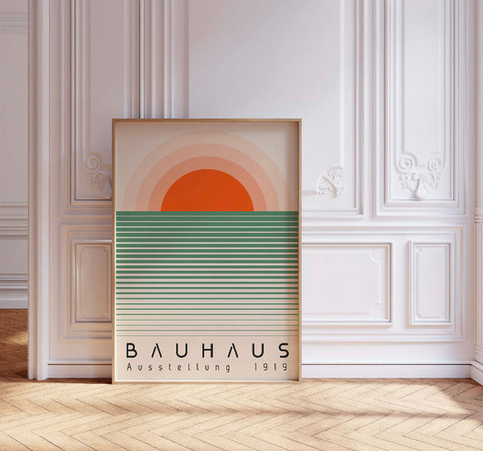 Bauhaus-Inspired Minimalist Sun Artwork