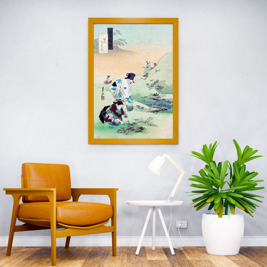 Beauties Harvesting Asian Style Poster | Wall Art for Home & Office | High-Quality Print