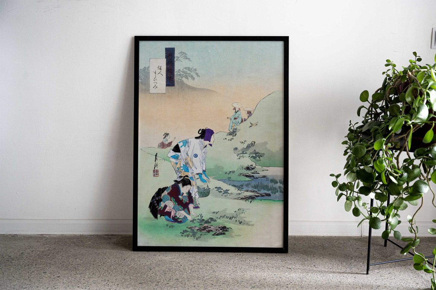 Beauties Harvesting Asian Style Poster | Wall Art for Home & Office | High-Quality Print