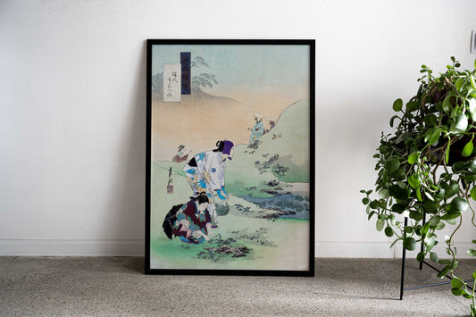 Beauties Harvesting Asian Style Poster | Wall Art for Home & Office | High-Quality Print