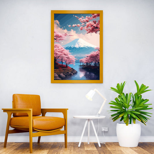 Beautiful Fuji Asian Style Poster | Wall Art for Home & Office | High-Quality Print