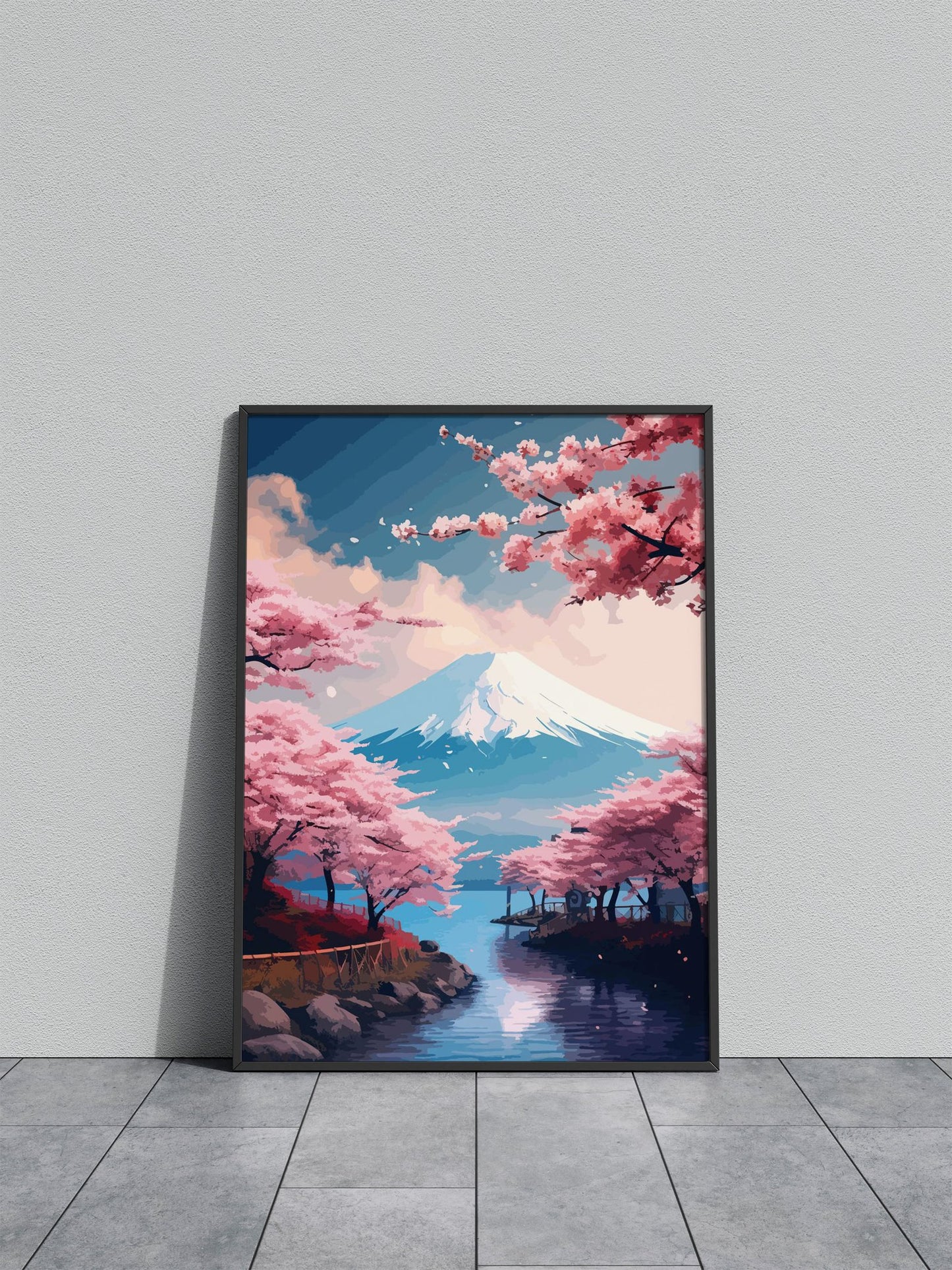 Beautiful Fuji Asian Style Poster | Wall Art for Home & Office | High-Quality Print
