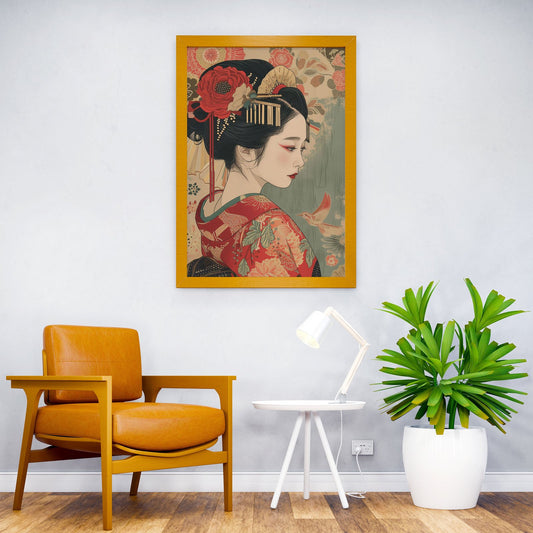Beautiful Geisha Poster Asian Style Poster | Wall Art for Home & Office | High-Quality Print