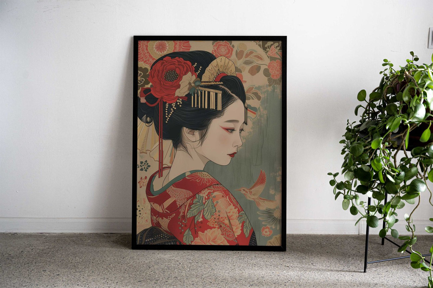 Beautiful Geisha Poster Asian Style Poster | Wall Art for Home & Office | High-Quality Print