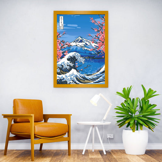 Beautiful Great wave Asian Style Poster | Wall Art for Home & Office | High-Quality Print