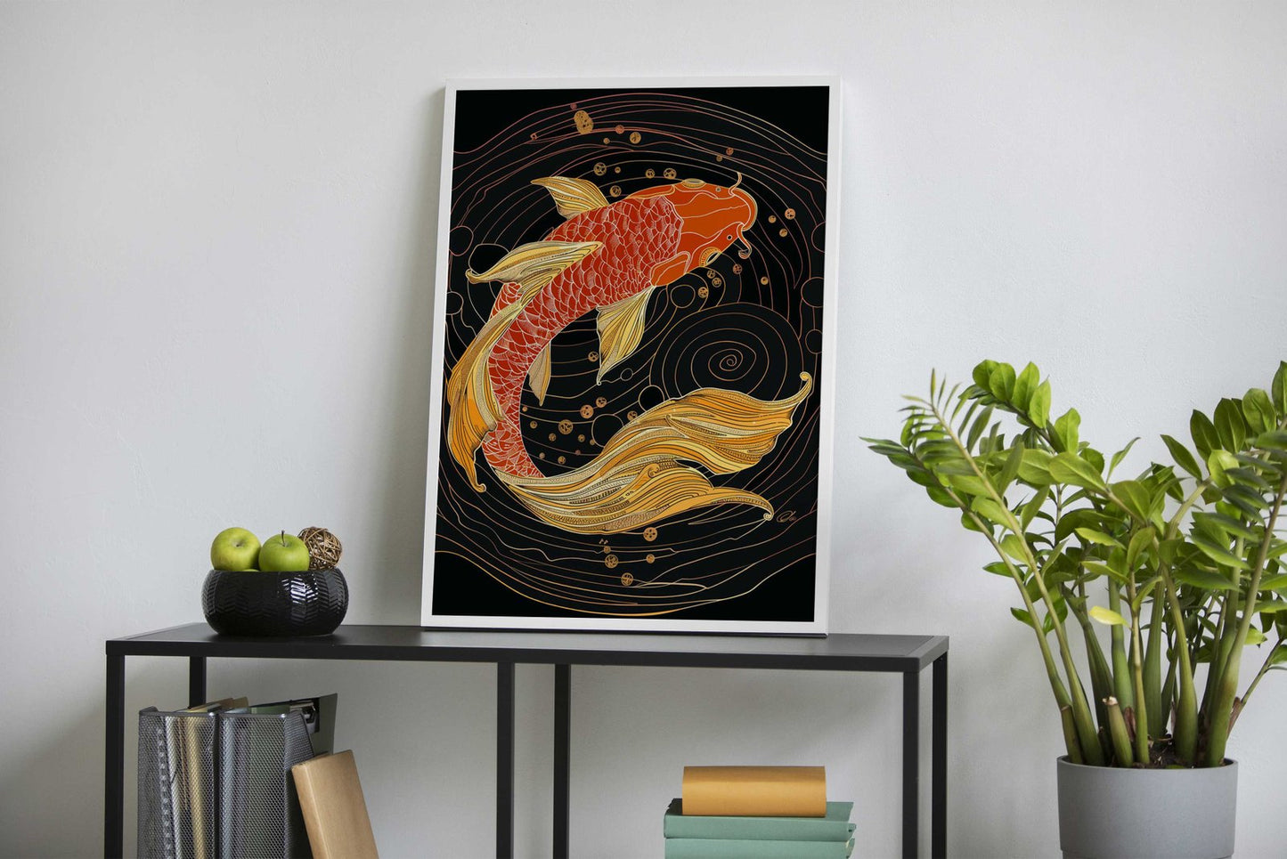 Beautiful Red and Gold Koi Asian Style Poster | Wall Art for Home & Office | High-Quality Print