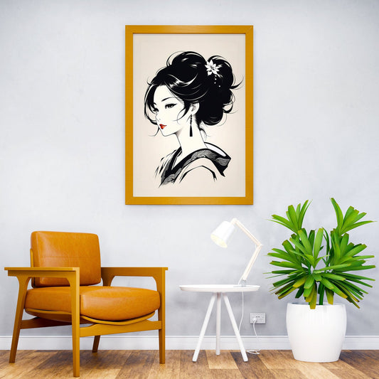 Beautiful Sketch Asian Style Poster | Wall Art for Home & Office | High-Quality Print