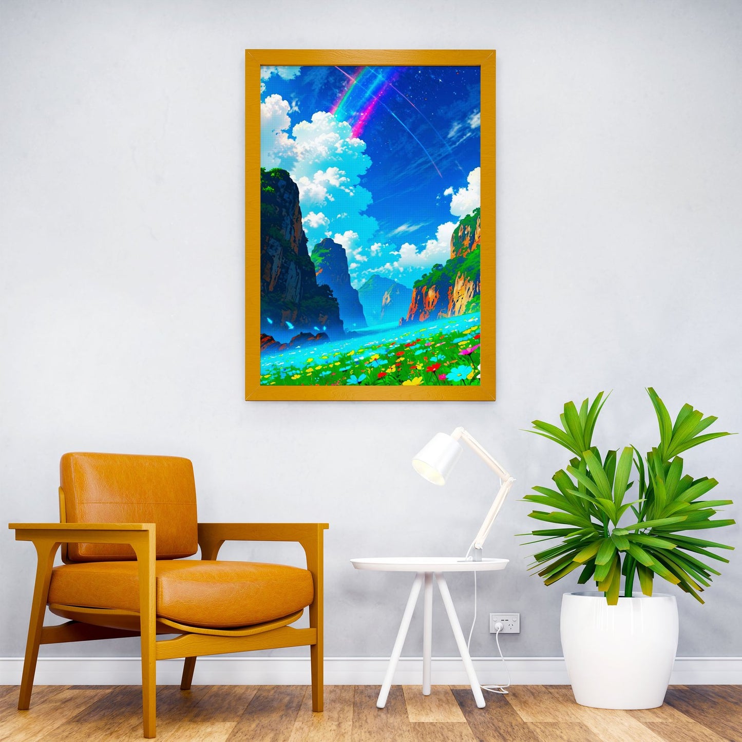 Beautiful Sky Blue Japan Asian Style Poster | Wall Art for Home & Office | High-Quality Print