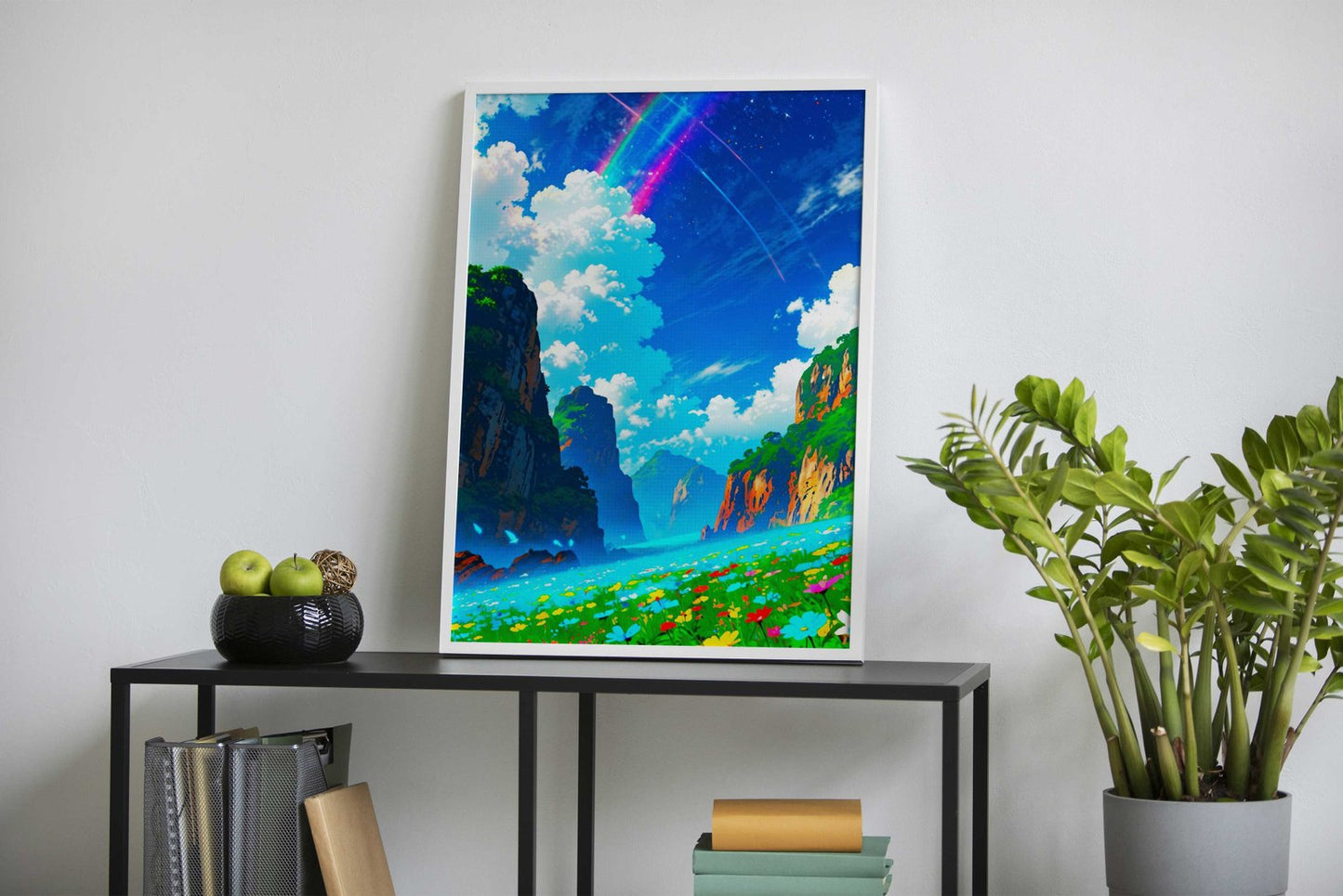 Beautiful Sky Blue Japan Asian Style Poster | Wall Art for Home & Office | High-Quality Print