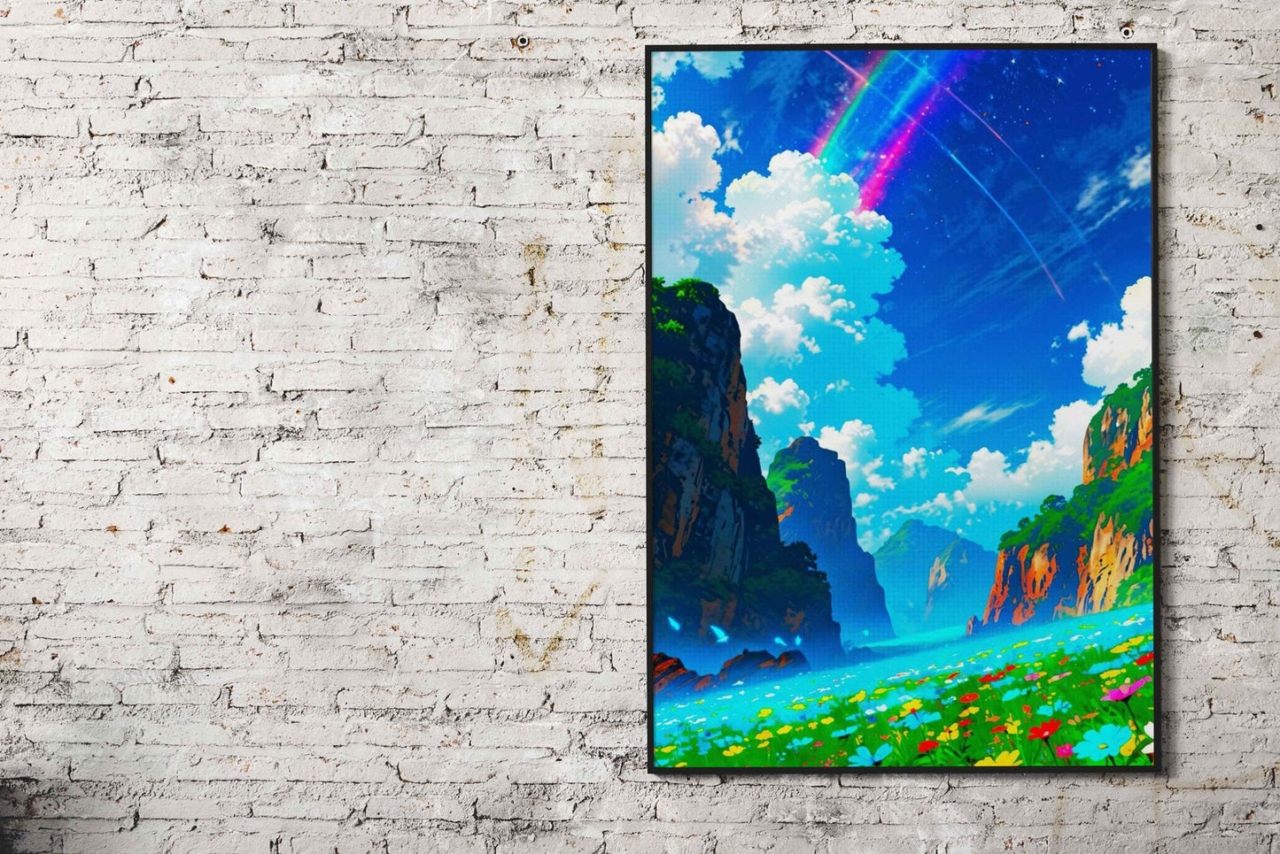 Beautiful Sky Blue Japan Asian Style Poster | Wall Art for Home & Office | High-Quality Print