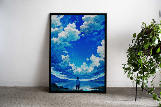 Beautiful Sky Boy Asian Style Poster | Wall Art for Home & Office | High-Quality Print