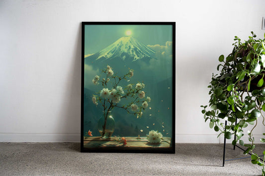 Beneath the Sakura Sky Asian Style Poster | Wall Art for Home & Office | High-Quality Print