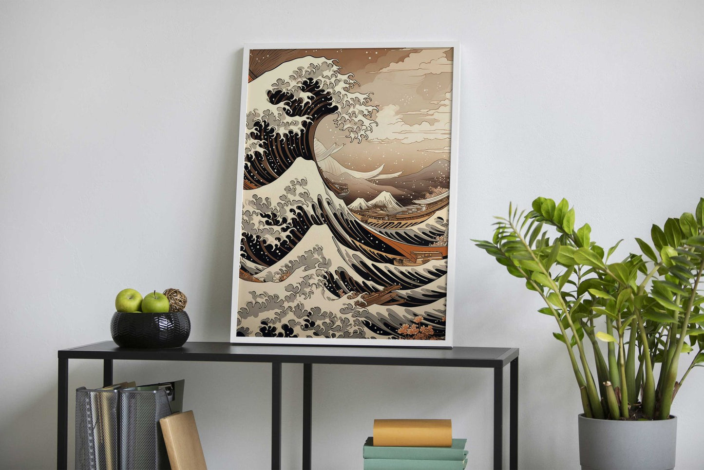 Big Wave Beach Asian Style Poster | Wall Art for Home & Office | High-Quality Print