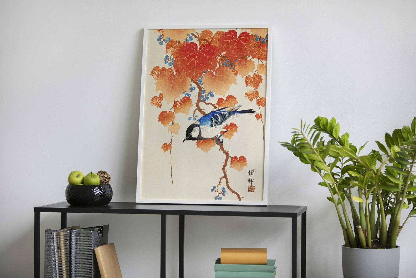 Bird on a branch Asian Style Poster | Wall Art for Home & Office | High-Quality Print